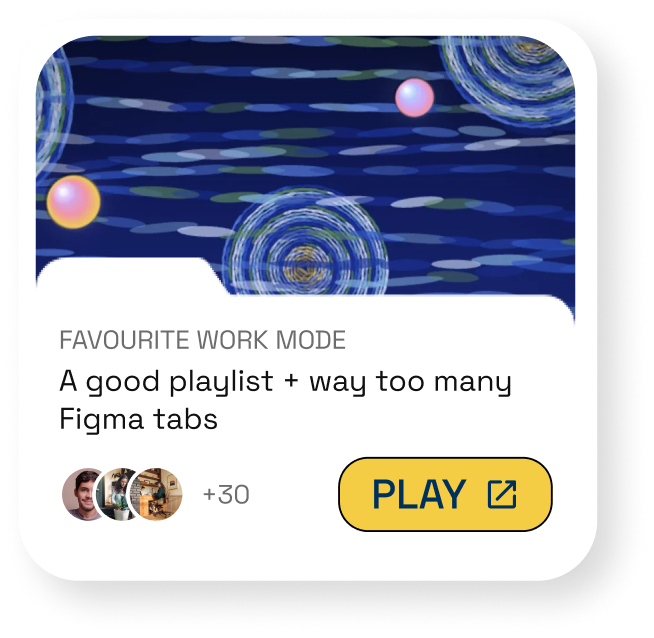 Favourite work mode — a good playlist and way too many Figma tabs